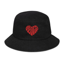 Load image into Gallery viewer, Ma Arté Groovy Love Denim Bucket Hat (2 colours)
