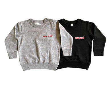 Embroidered Toddler Ma Arté Crewneck Sweatshirt
